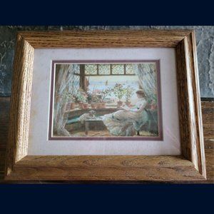 Art-- Victorian Girl with dog